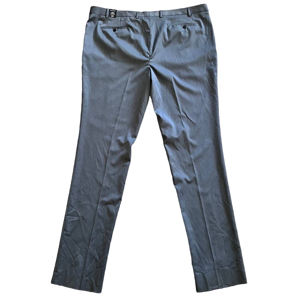 The Savile Row Dress Pants 46 Mens Strand Blue Straight Business Office Work New - Picture 2 of 9